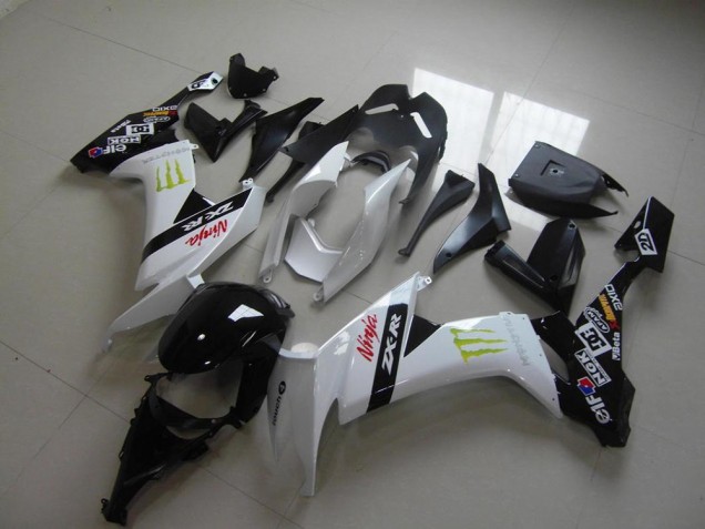 2008-2010 White Monster Kawasaki Ninja ZX10R Fairings 2008-2010 White Monster Kawasaki Ninja ZX10R Fairings