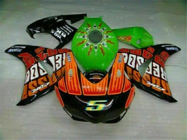 2008-2011 Green Orange Honda CBR1000RR Fairings