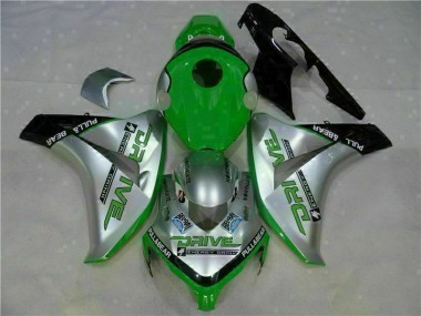 2008-2011 Green Silver Honda CBR1000RR Fairings