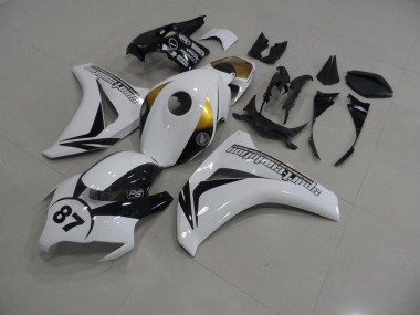 2008-2011 White and Black 87 Honda CBR1000RR Fairings