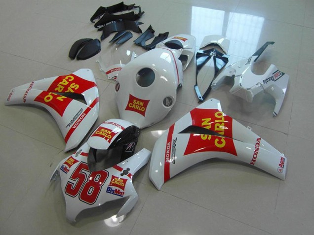 2008-2011 White San Carlo Honda CBR1000RR Fairings 2008-2011 White San Carlo Honda CBR1000RR Fairings