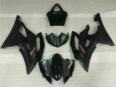 2008-2016 Black Yamaha YZF R6 Full Fairing Kit