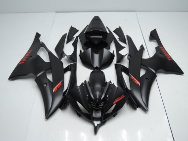 2008-2016 Matte Black Red Decals Yamaha YZF R6 Fairings