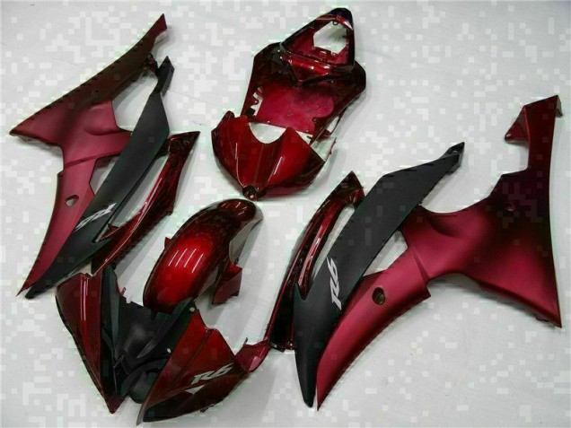 2008-2016 Red Black Yamaha YZF R6 Fairing Kit 2008-2016 Red Black Yamaha YZF R6 Fairing Kit