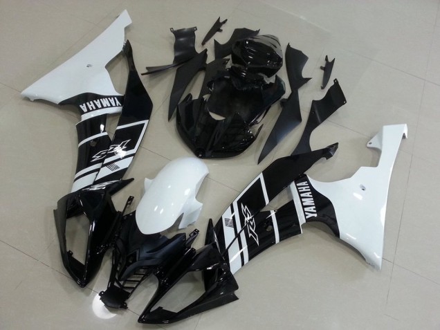 2008-2016 White and Black Yamaha YZF R6 Fairings 2008-2016 White and Black Yamaha YZF R6 Fairings