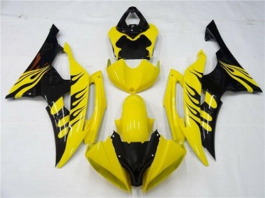 2008-2016 Yellow Black Yamaha YZF R6 Abs Fairings