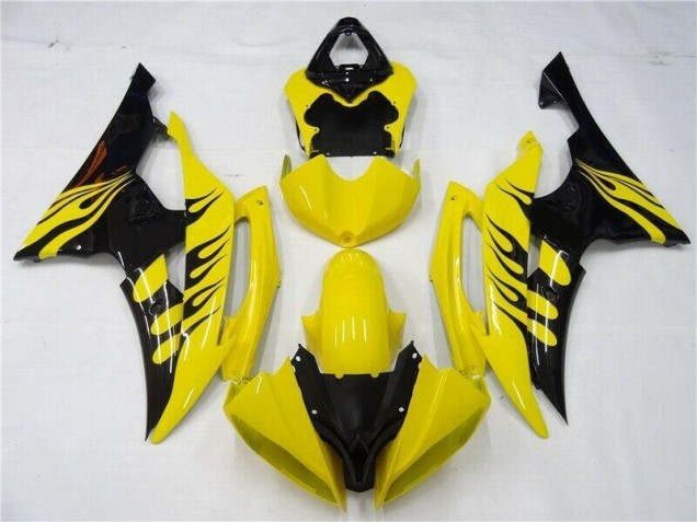 2008-2016 Yellow Black Yamaha YZF R6 Abs Fairings 2008-2016 Yellow Black Yamaha YZF R6 Abs Fairings