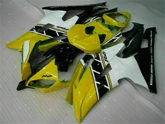 2008-2016 Yellow White Yamaha YZF R6 Fairings 2008-2016 Yellow White Yamaha YZF R6 Fairings