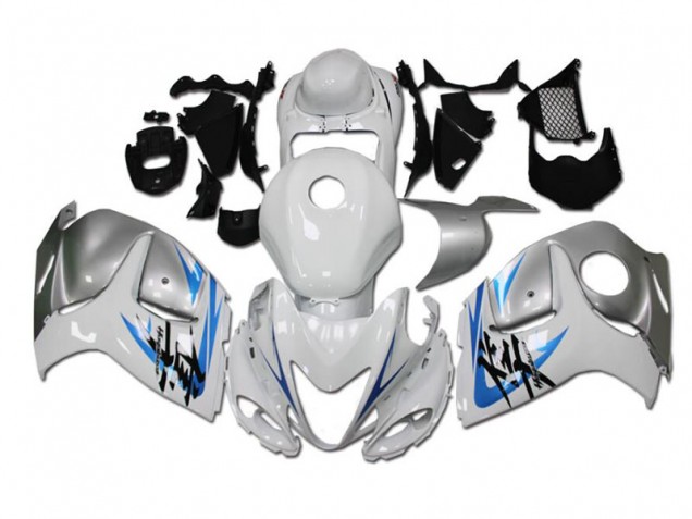 2008-2019 White Blue Suzuki GSXR 1300 Fairings 2008-2019 White Blue Suzuki GSXR 1300 Fairings