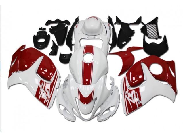2008-2019 White Red Suzuki GSXR 1300 Fairings 2008-2019 White Red Suzuki GSXR 1300 Fairings