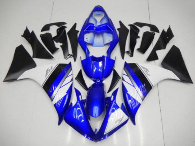 2009-2011 Blue White Black Yamaha YZF R1 Fairings 2009-2011 Blue White Black Yamaha YZF R1 Fairings