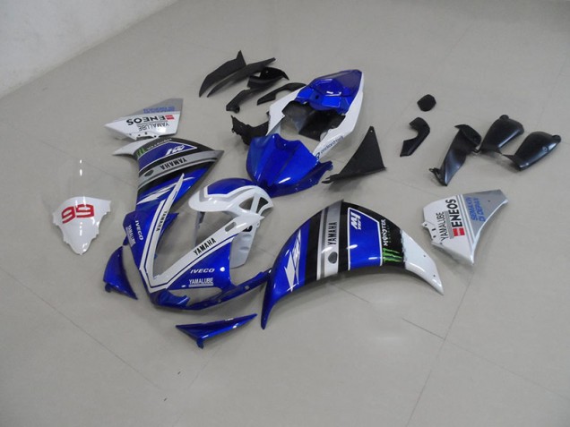 2009-2011 Blue White Yamaha YZF R1 Fairings 2009-2011 Blue White Yamaha YZF R1 Fairings