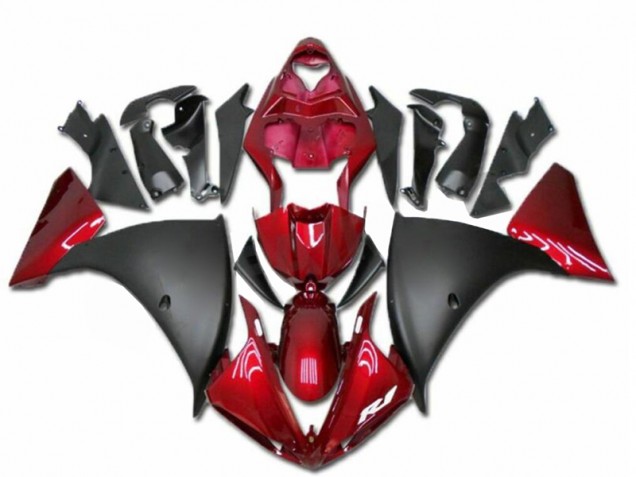 2009-2011 Red Black Yamaha YZF R1 Fairings 2009-2011 Red Black Yamaha YZF R1 Fairings