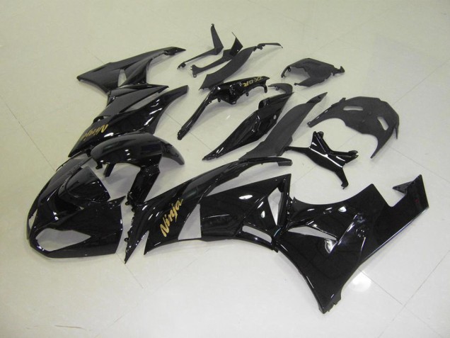 2009-2012 Black with Gold Sticker Kawasaki Ninja ZX6R Fairings 2009-2012 Black with Gold Sticker Kawasaki Ninja ZX6R Fairings