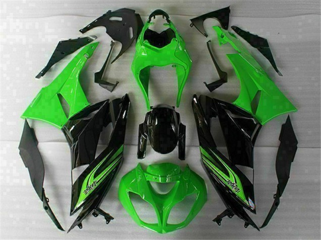 2009-2012 Green Black Kawasaki Ninja ZX6R Fairings & Bodywork 2009-2012 Green Black Kawasaki Ninja ZX6R Fairings & Bodywork
