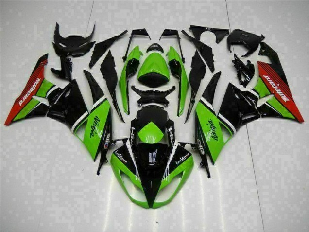 2009-2012 Green Black Red Kawasaki Ninja ZX6R Fairings 2009-2012 Green Black Red Kawasaki Ninja ZX6R Fairings