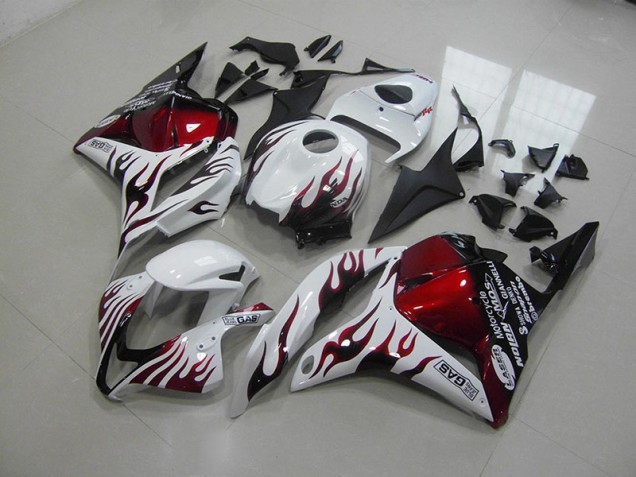 2009-2012 Red Black Flame Honda CBR600RR Fairings 2009-2012 Red Black Flame Honda CBR600RR Fairings
