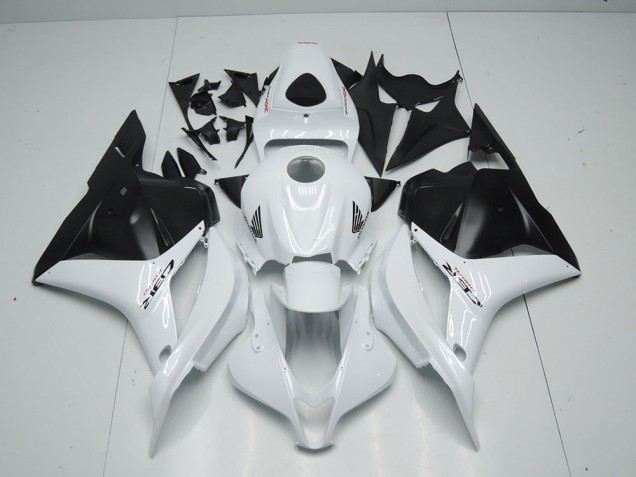 2009-2012 White Matte Black Honda CBR600RR Fairings