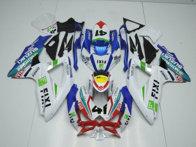 2009-2016 Fixi Light Blue Suzuki GSXR 1000 Fairings 2009-2016 Fixi Light Blue Suzuki GSXR 1000 Fairings
