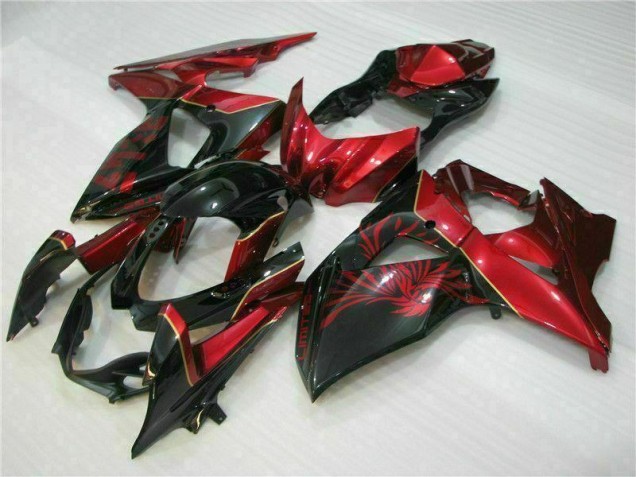 2009-2016 Red Flame Black Suzuki GSXR1000 Fairings 2009-2016 Red Flame Black Suzuki GSXR1000 Fairings