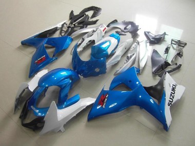 2009-2016 White Blue Suzuki GSXR 1000 Fairings