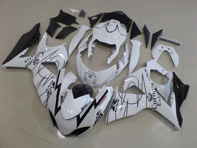 2009-2016 White Corona Race Suzuki GSXR 1000 Fairings 2009-2016 White Corona Race Suzuki GSXR 1000 Fairings