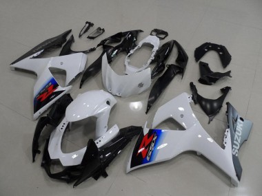 2009-2016 White Silver Suzuki GSXR 1000 Fairings