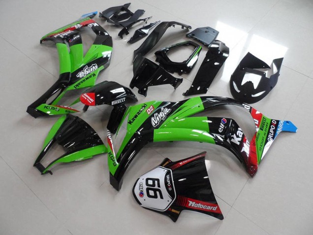 2011-2015 Green Black with Number 66 Kawasaki Ninja ZX10R Fairings 2011-2015 Green Black with Number 66 Kawasaki Ninja ZX10R Fairings