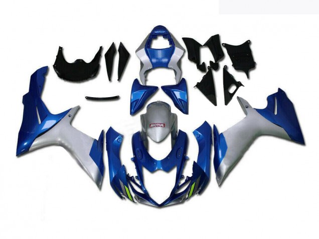 2011-2020 Blue Silver Suzuki GSXR 600/750 Fairings 2011-2020 Blue Silver Suzuki GSXR 600/750 Fairings