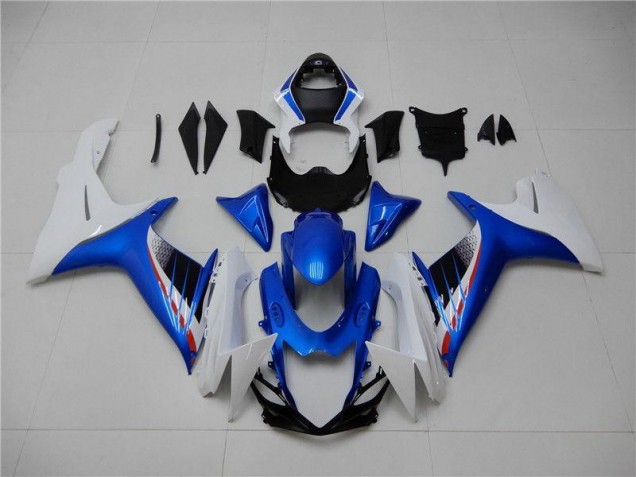 2011-2020 Blue White Suzuki GSXR 600/750 Plastics Fairing Kits 2011-2020 Blue White Suzuki GSXR 600/750 Plastics Fairing Kits