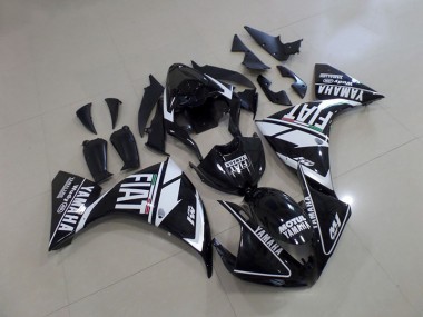 2012-2014 Black White Fiat Yamaha YZF R1 Fairings & Bodywork