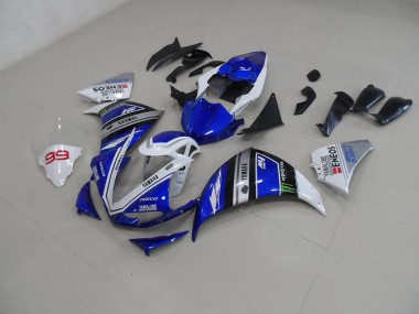 2012-2014 Blue White Yamaha YZF R1 Fairings