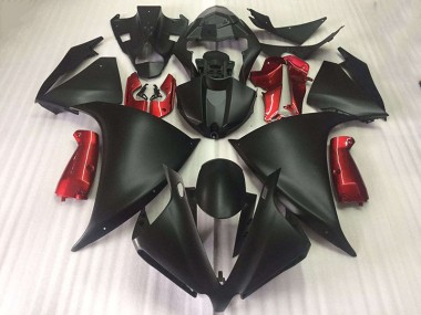 2012-2014 Matte Black Glossy Red Yamaha YZF R1 Fairings
