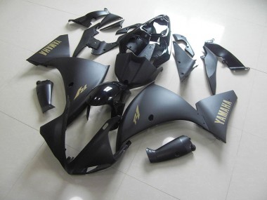 2012-2014 Matte Black Gold Sticker Yamaha YZF R1 Fairings
