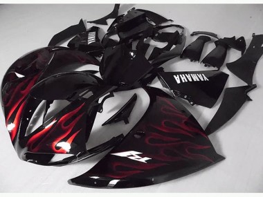 2012-2014 Red Black Flame Yamaha YZF R1 Fairings