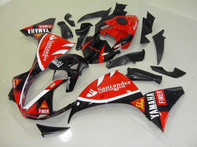 2012-2014 Red Black Santander Yamaha YZF R1 Fairings 2012-2014 Red Black Santander Yamaha YZF R1 Fairings