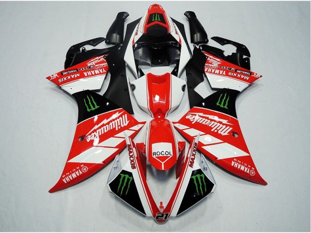 2012-2014 Red White Rocol Yamaha YZF R1 Fairings 2012-2014 Red White Rocol Yamaha YZF R1 Fairings