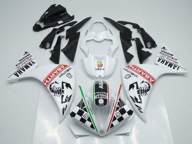 2012-2014 White Black Abrath Yamaha YZF R1 Fairings