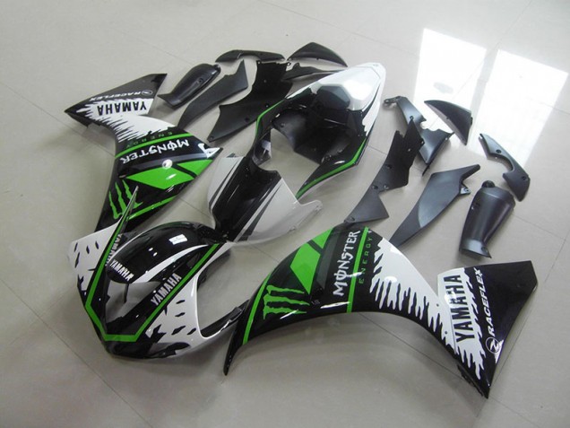 2012-2014 White Green Monster Yamaha YZF R1 Fairings 2012-2014 White Green Monster Yamaha YZF R1 Fairings