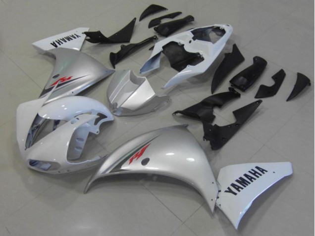 2012-2014 White Silver Yamaha YZF R1 Fairings 2012-2014 White Silver Yamaha YZF R1 Fairings