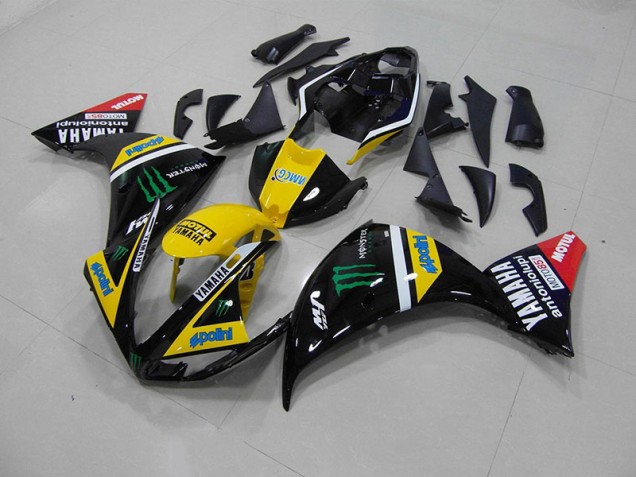 2012-2014 Yellow Black Monster Yamaha YZF R1 Fairings 2012-2014 Yellow Black Monster Yamaha YZF R1 Fairings