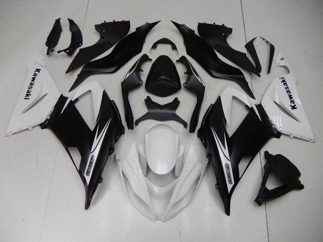 2013-2018 White Black Kawasaki Ninja ZX6R Fairing Kit 2013-2018 White Black Kawasaki Ninja ZX6R Fairing Kit