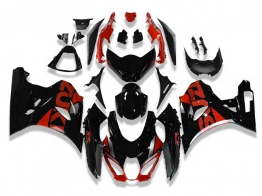 2017-2019 Black Red Suzuki GSXR 1000 Fairings